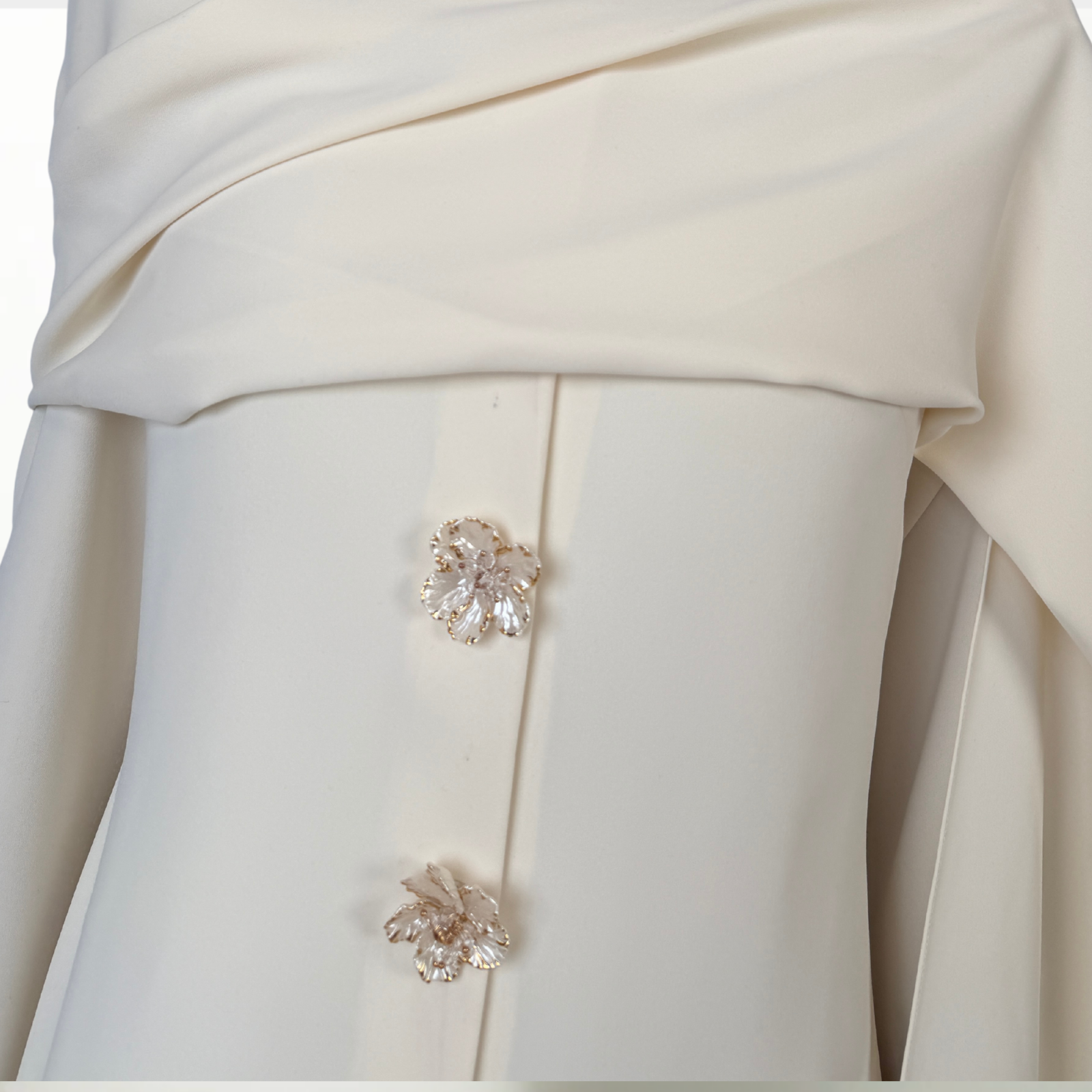 RAM26 ELLA CREAM SHAWL DRESS