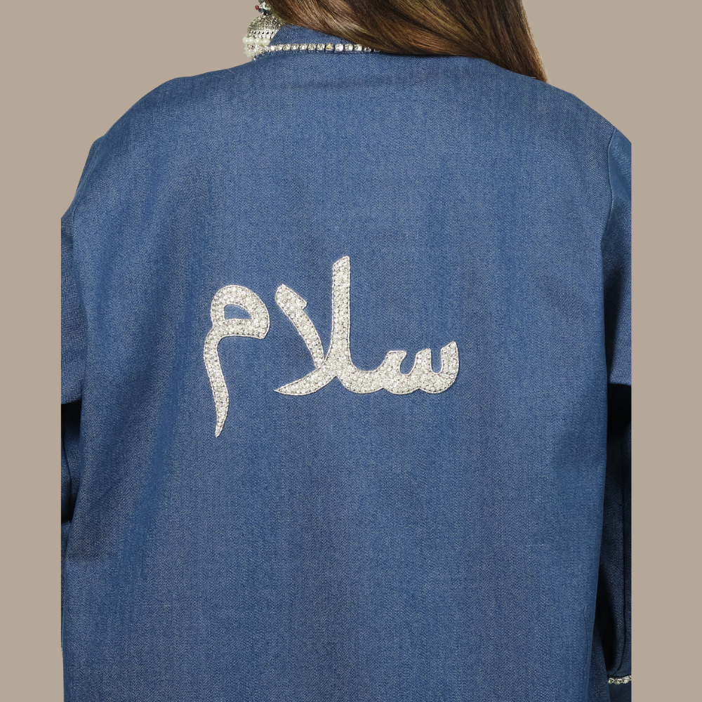 RAM25 SALAM DENIM CRYSTAL DETAIL