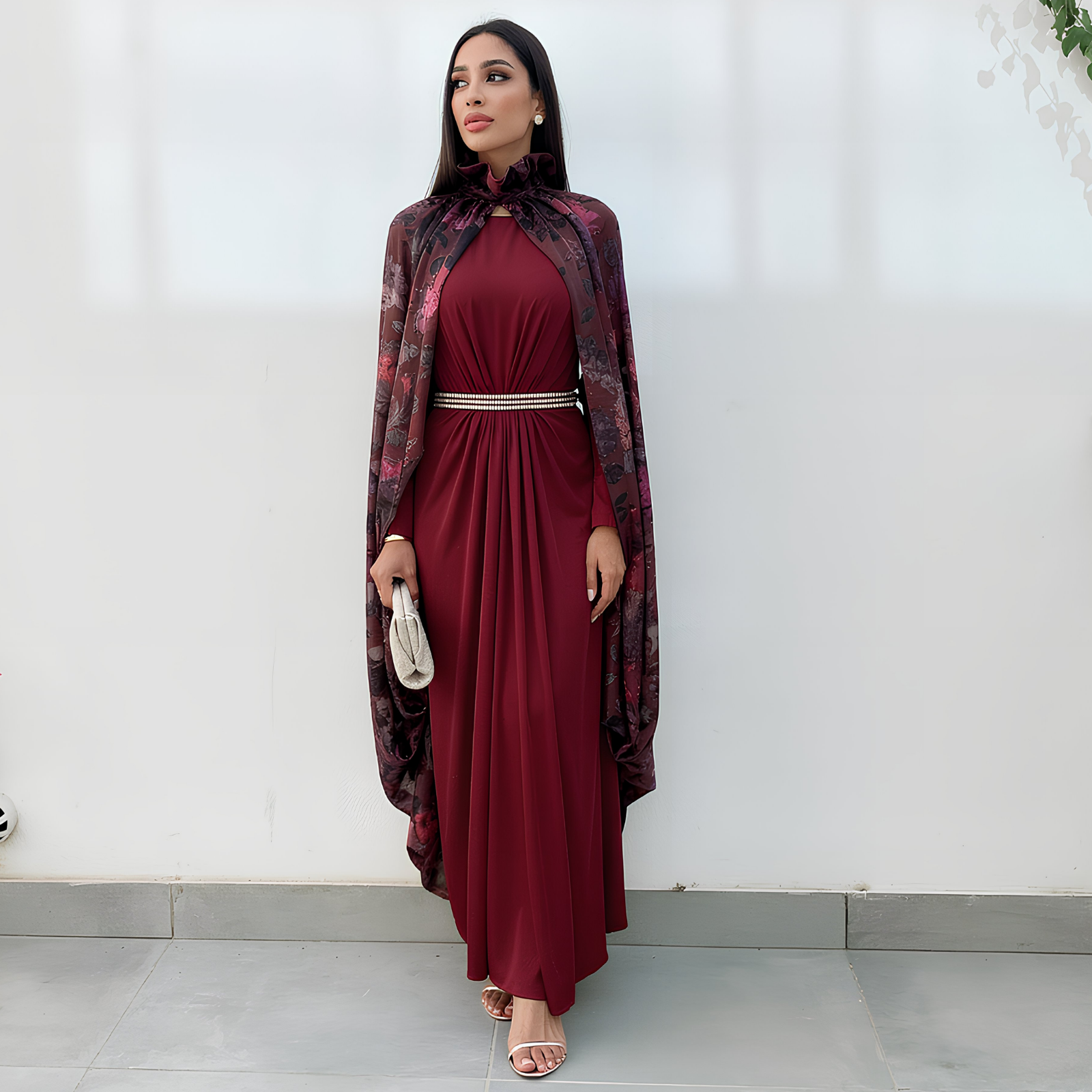 RAM26 BURGUNDY GINA DRESS