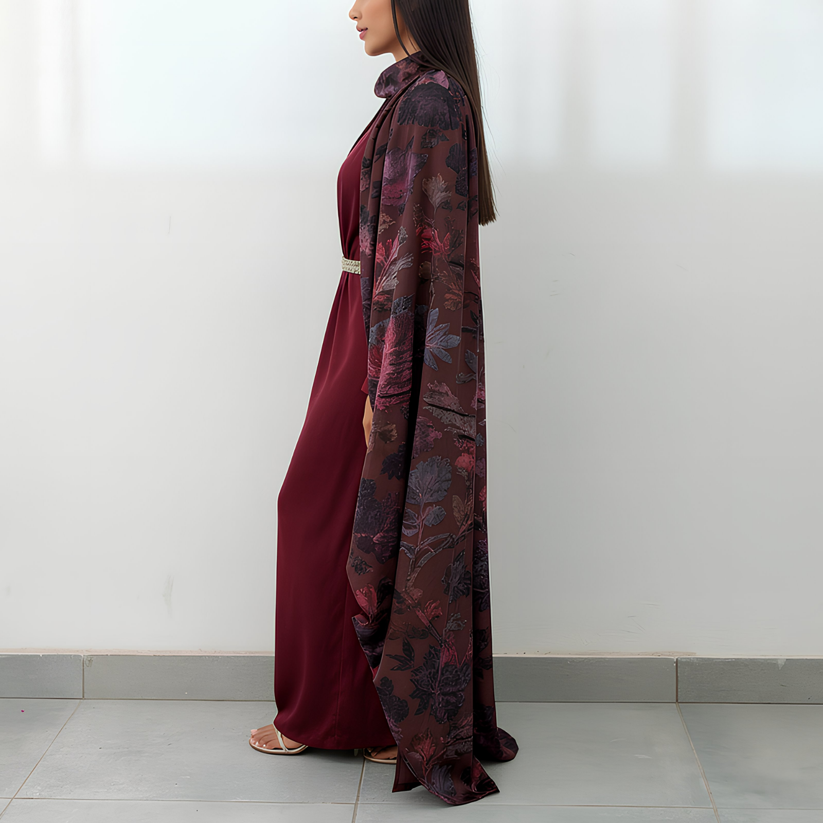 RAM26 BURGUNDY GINA DRESS