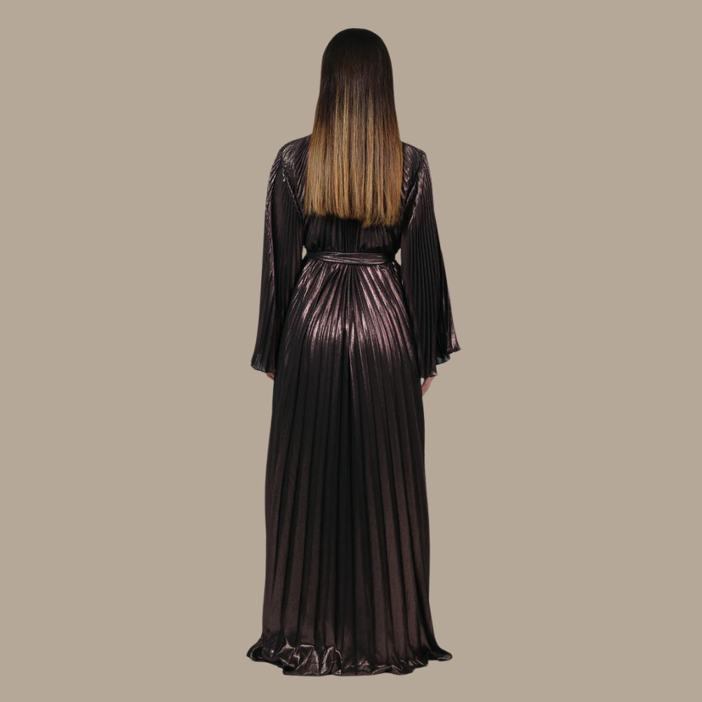 RAM25 BRONZE PLEATED DRESS
