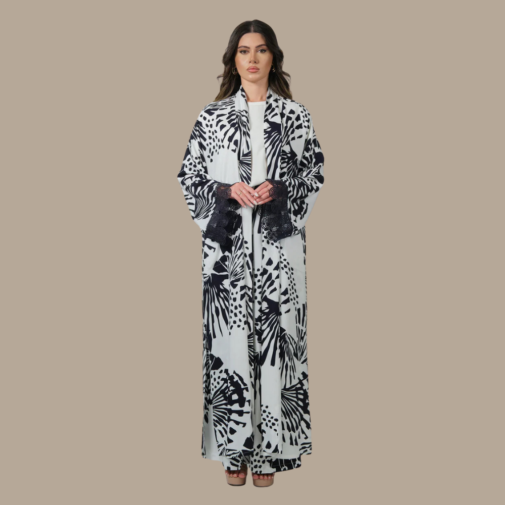 RAM25 PRINTED ABAYA PALAZZO SET