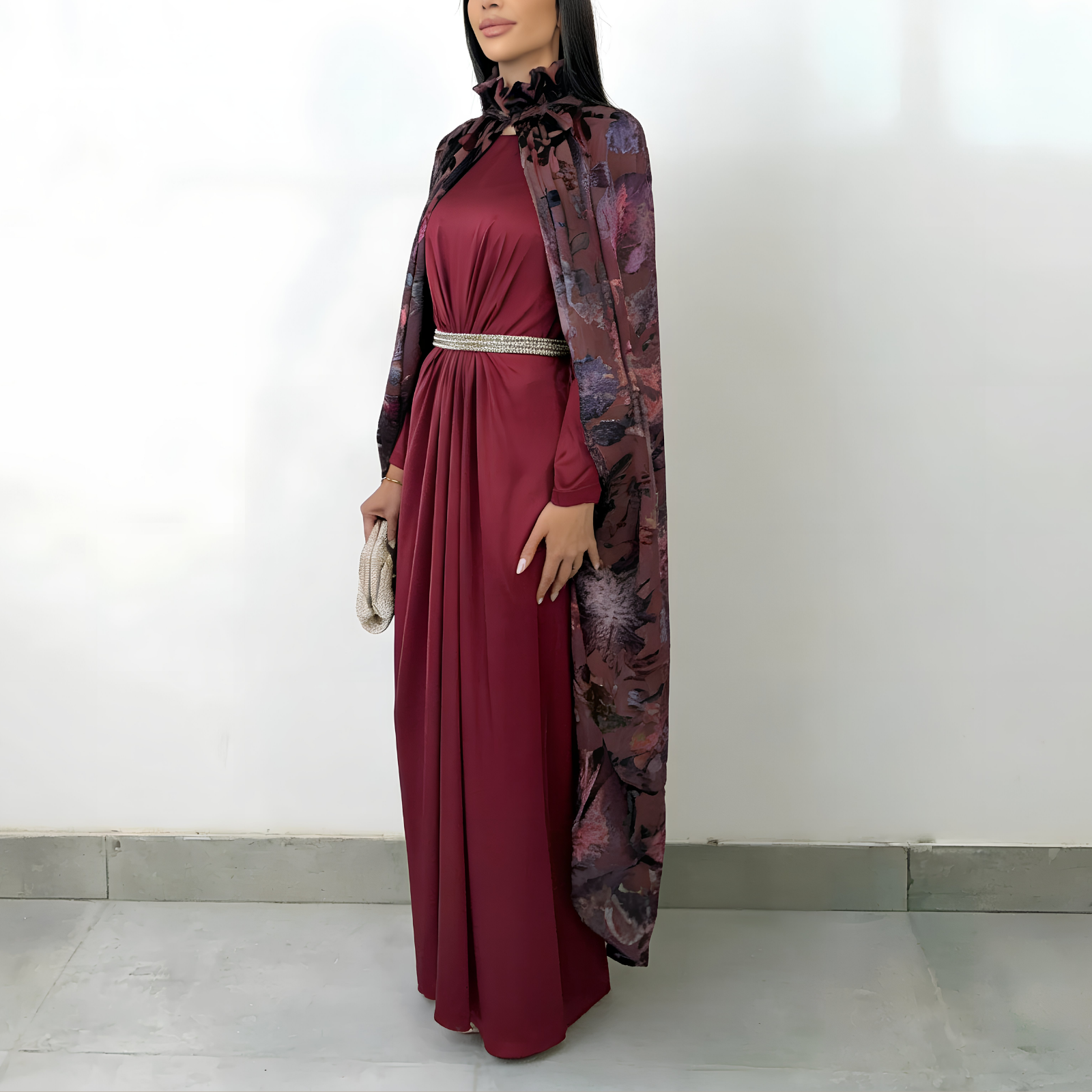 RAM26 BURGUNDY GINA DRESS