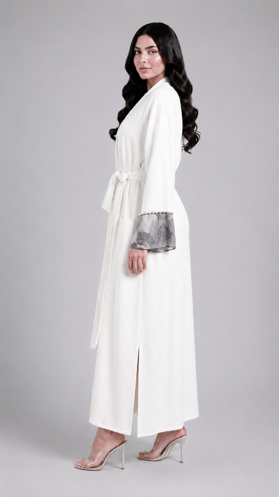 White floral Elegance Robe