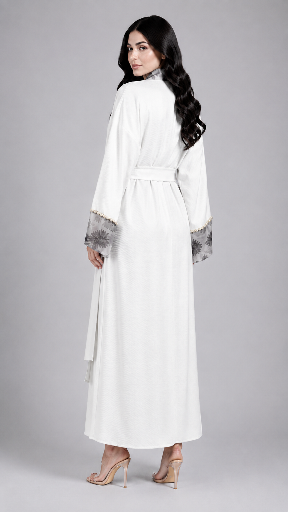 White floral Elegance Robe