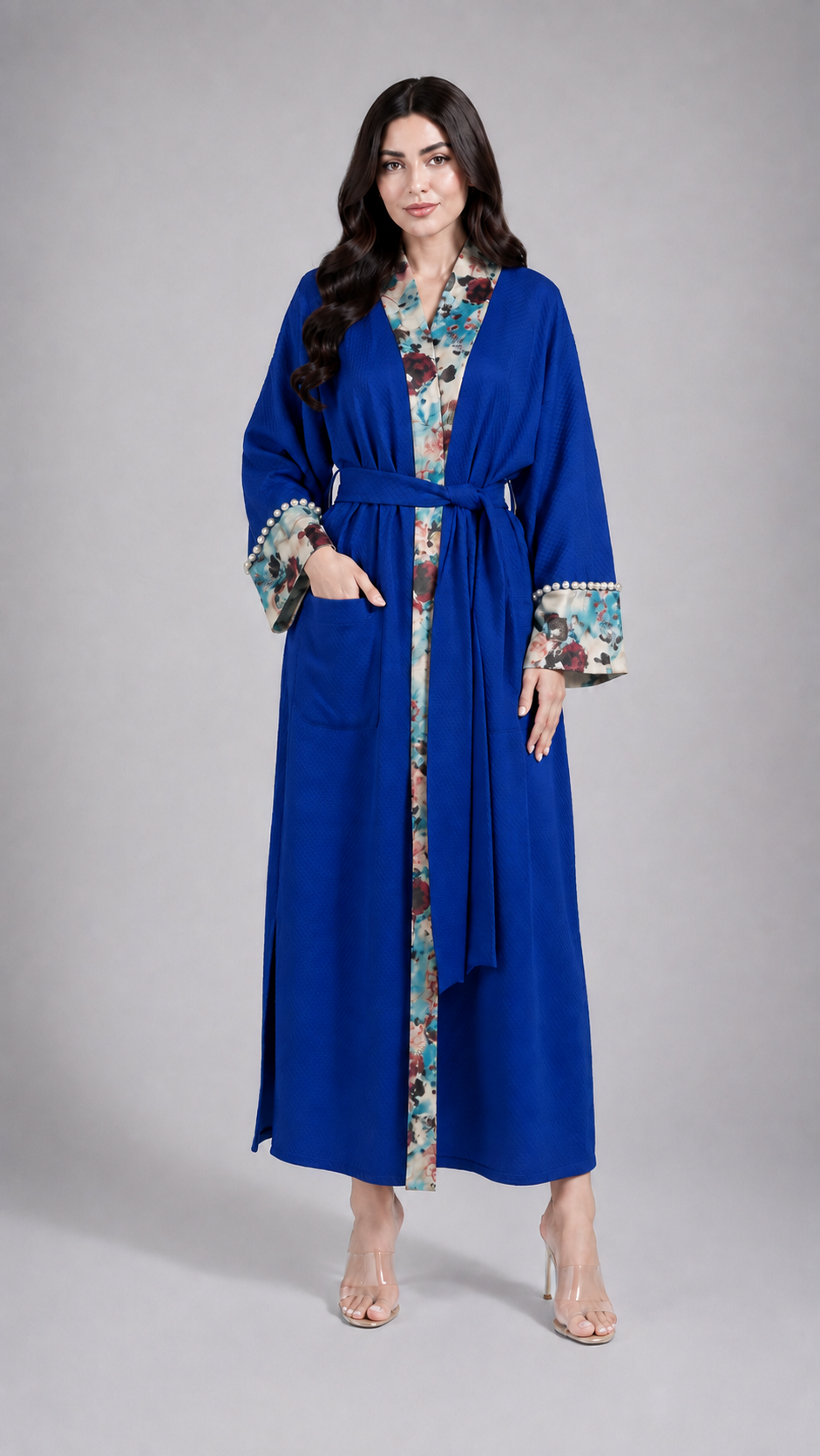 Blue floral Elegance Robe