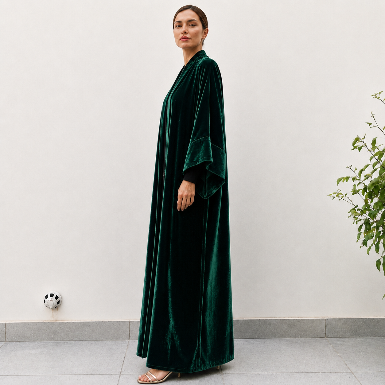 Silk Velvet Boho Shirt Dress