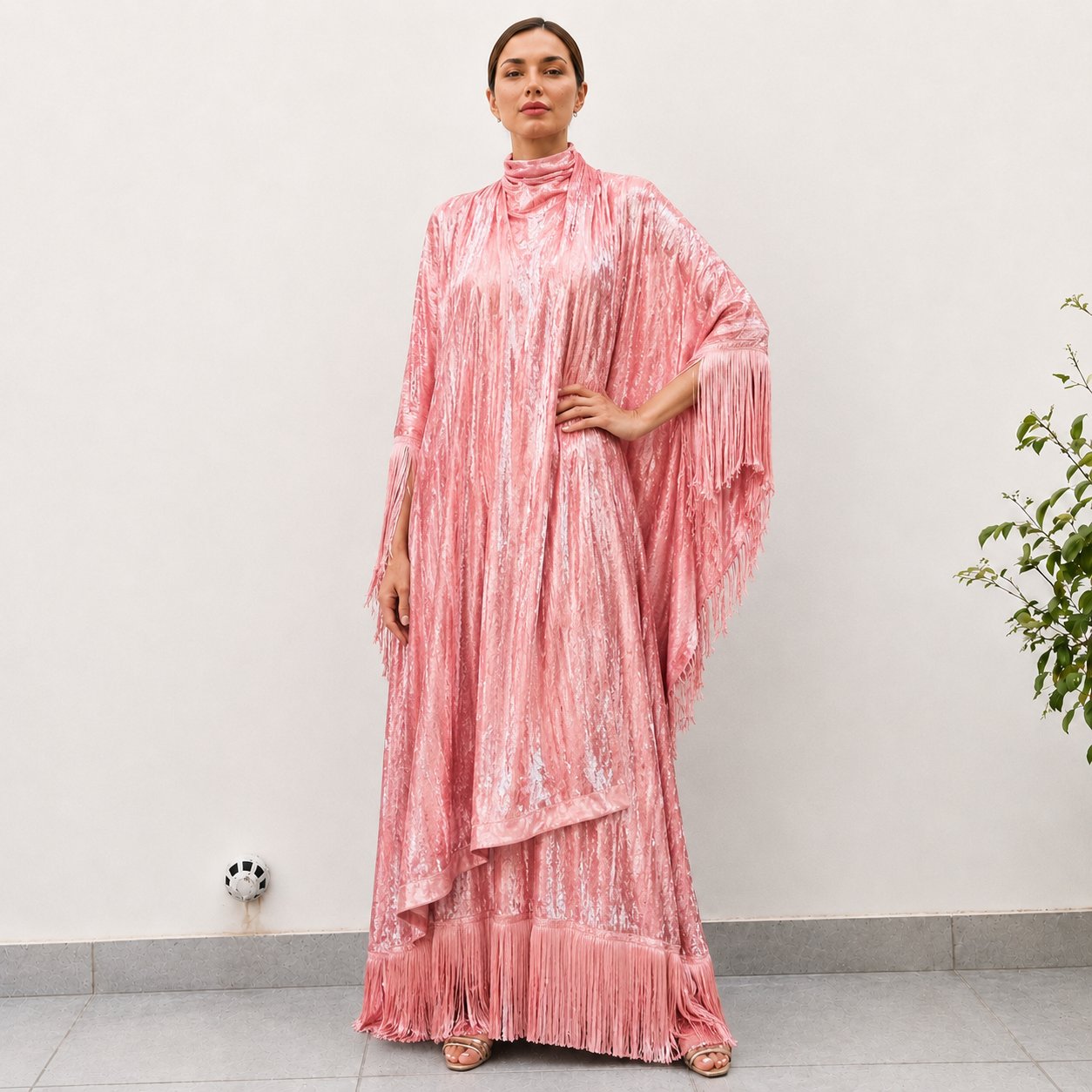 WATERMELON CHIFFON KAFTAN