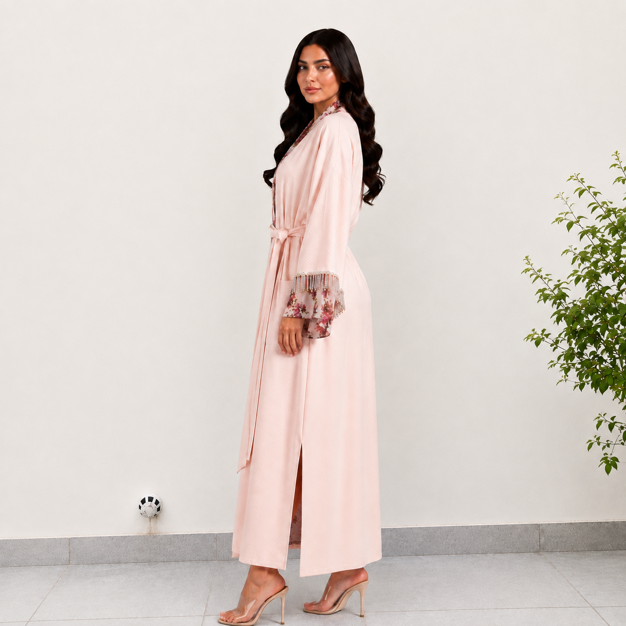 Pink floral Elegance Robe
