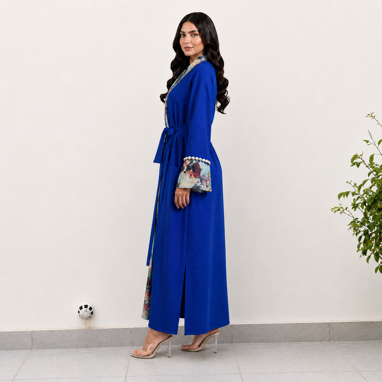 Blue floral Elegance Robe