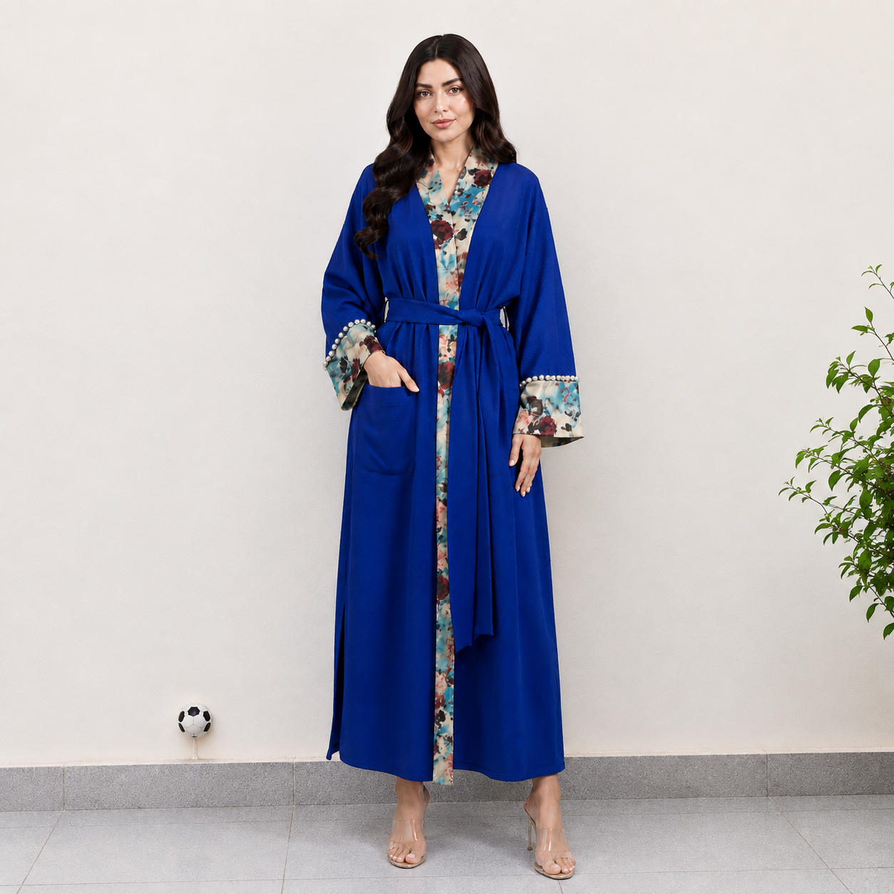 Blue floral Elegance Robe
