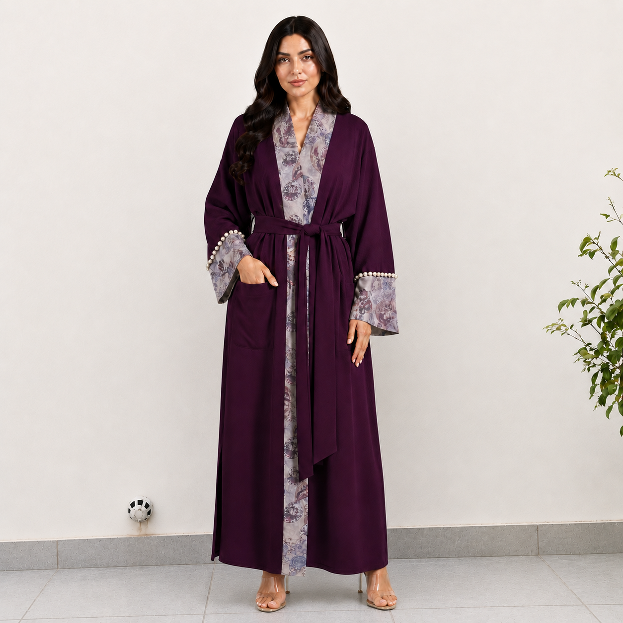Majestic Plum Printed Robe