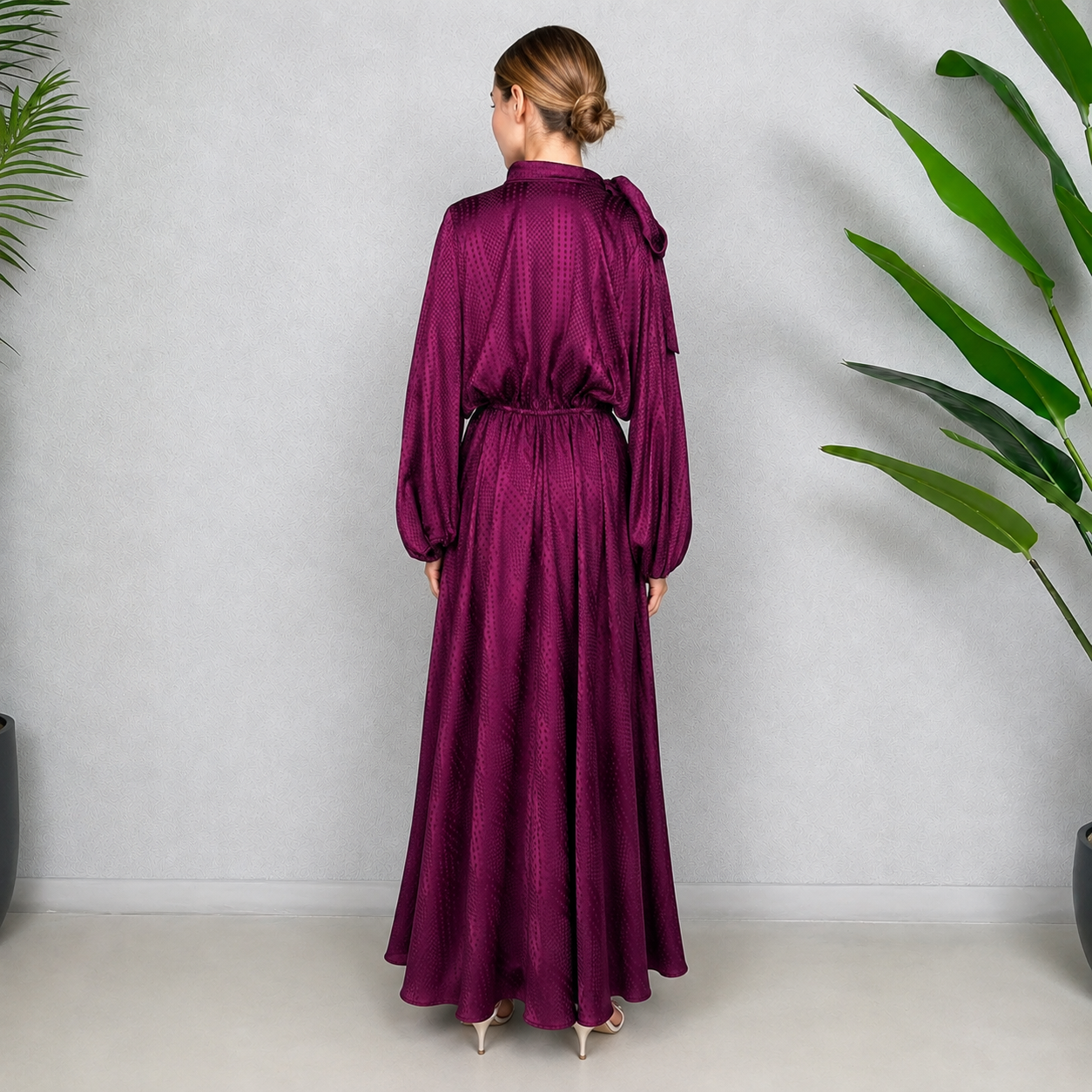 LINA PURPLE KAFTAN MAXI DRESS