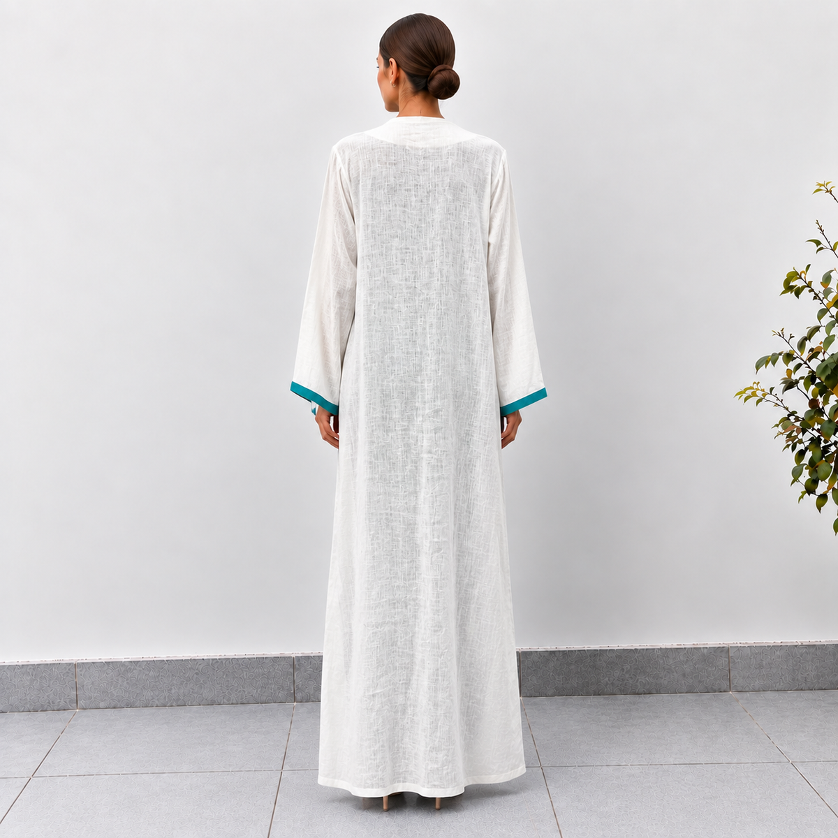 Noor Turquoise Embroidered Maxi Dress