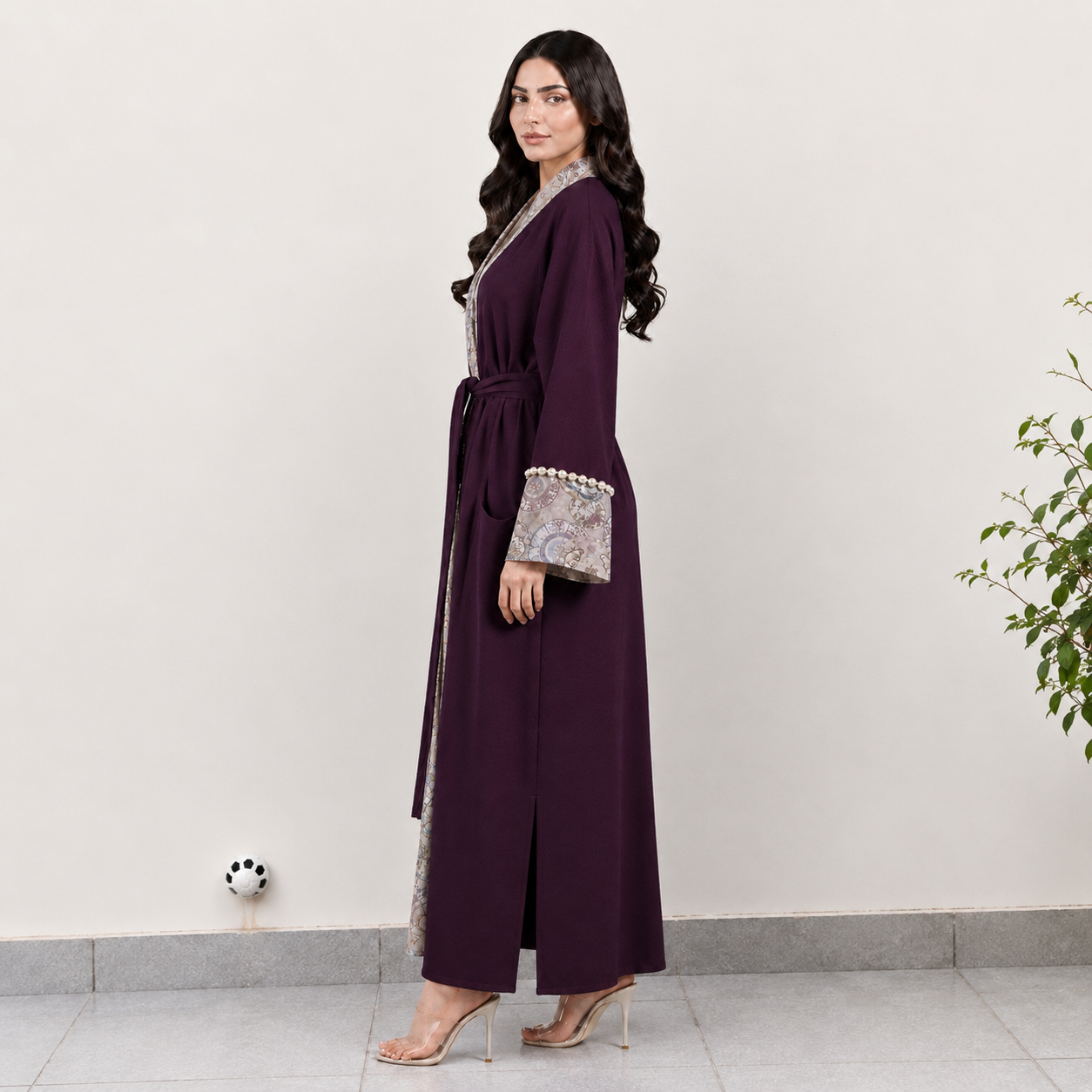 Majestic Plum Printed Robe