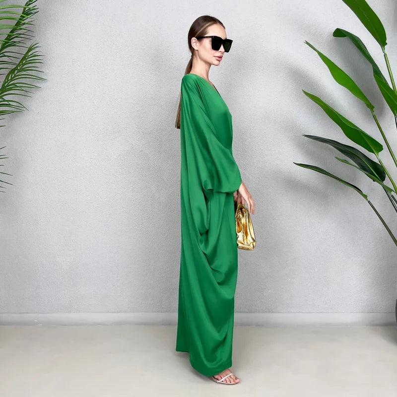 JAMILA BAMBOO SILK SATIN KAFTAN
