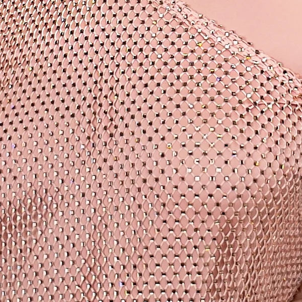 CRYSTAL MESH TUNIC SALMON SET