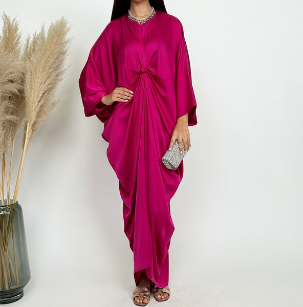 RAM24 JAMILA HOT PINK KNOT KAFTAN