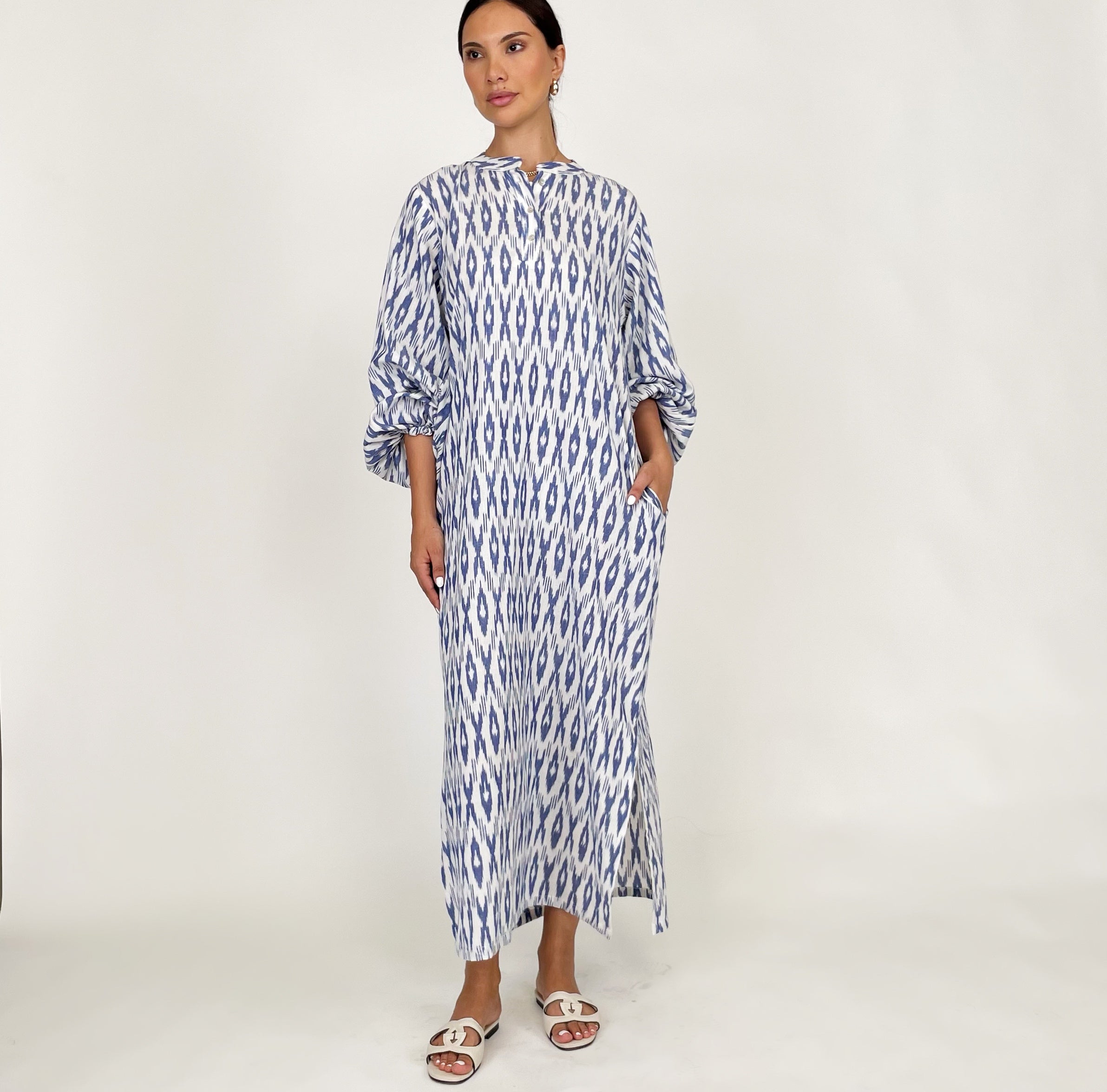 SS24 IKAT LINEN SUMMER DRESS