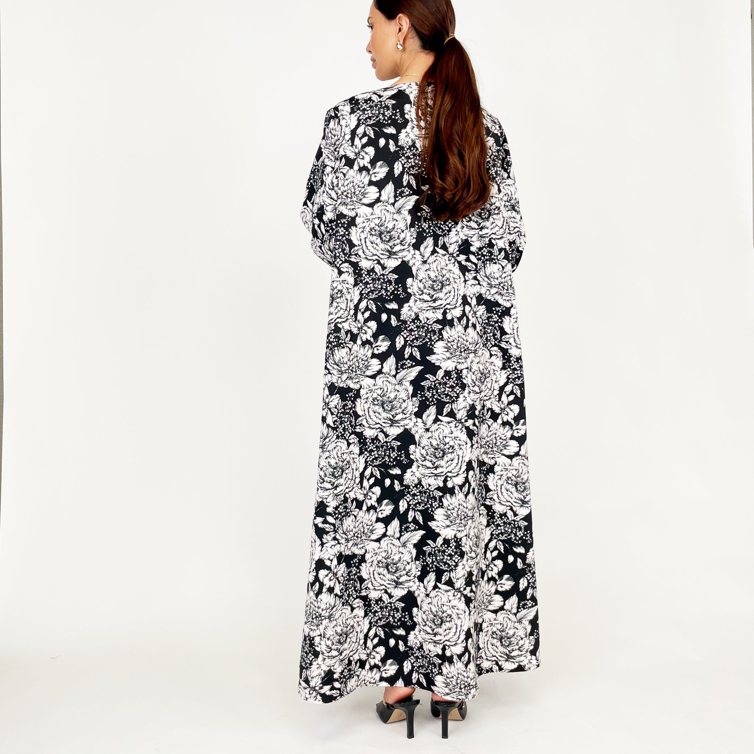 AW24 PRINTED JACKET ABAYA WITH SKIRT