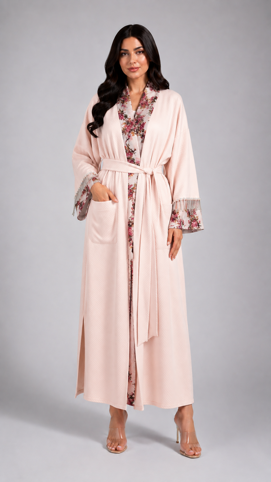 Pink floral Elegance Robe