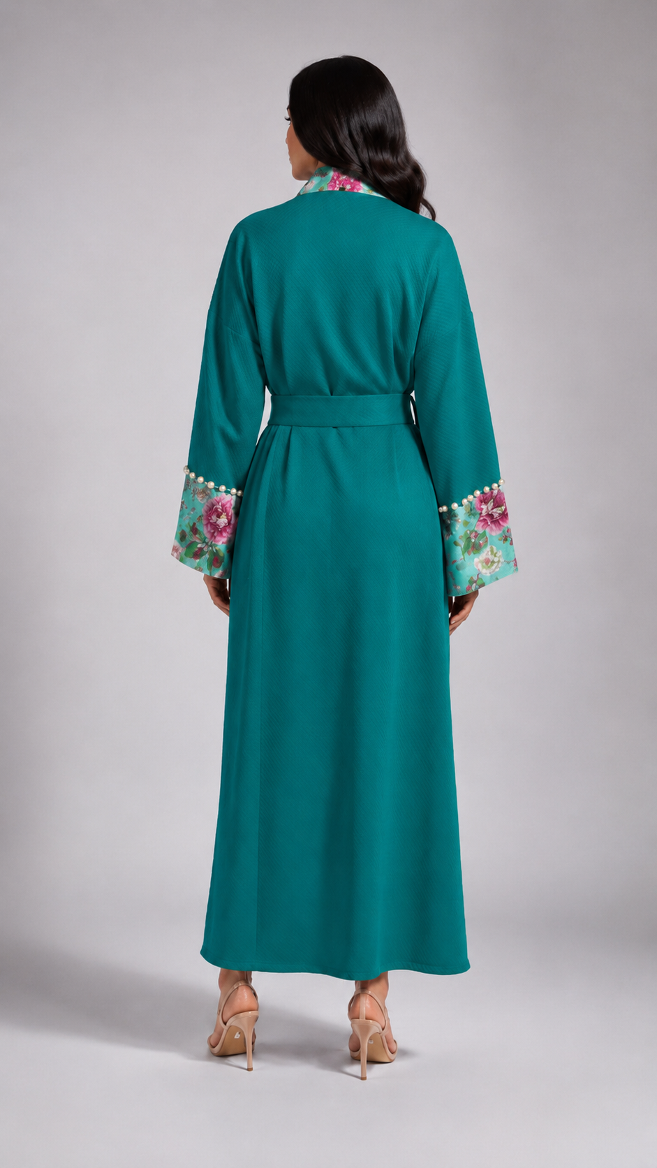 Green floral Elegance Robe