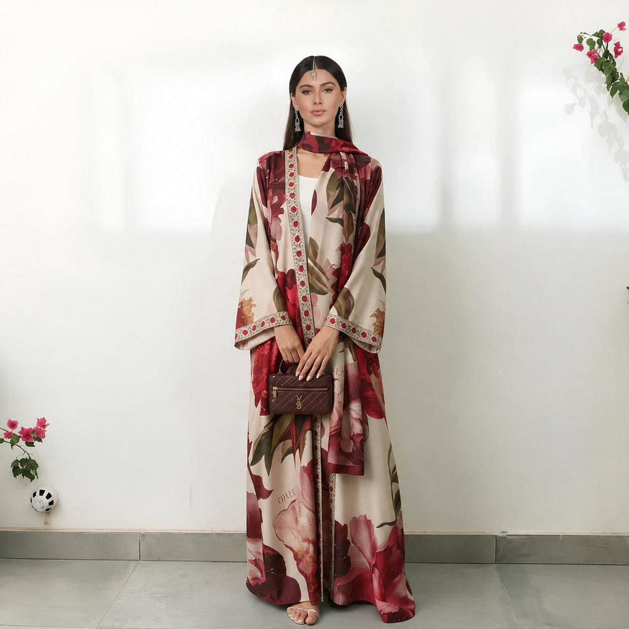 RAM26 ROSY PRINT ABAYA