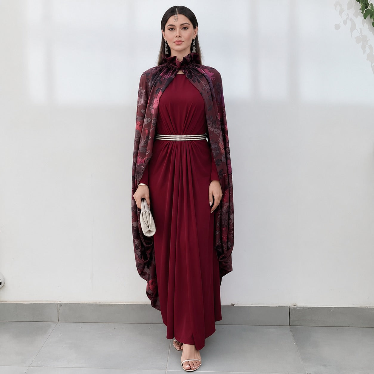 RAM26 BURGUNDY GINA DRESS