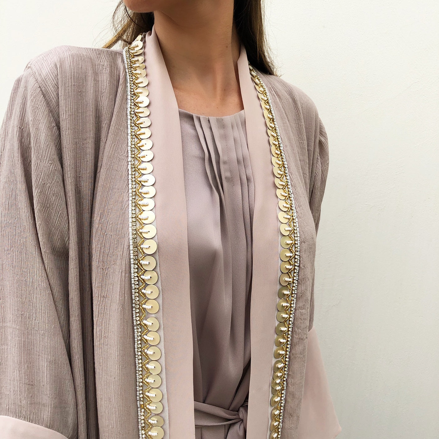 RAM19 MONA PEBBLE DOUBLE LAYER ABAYA