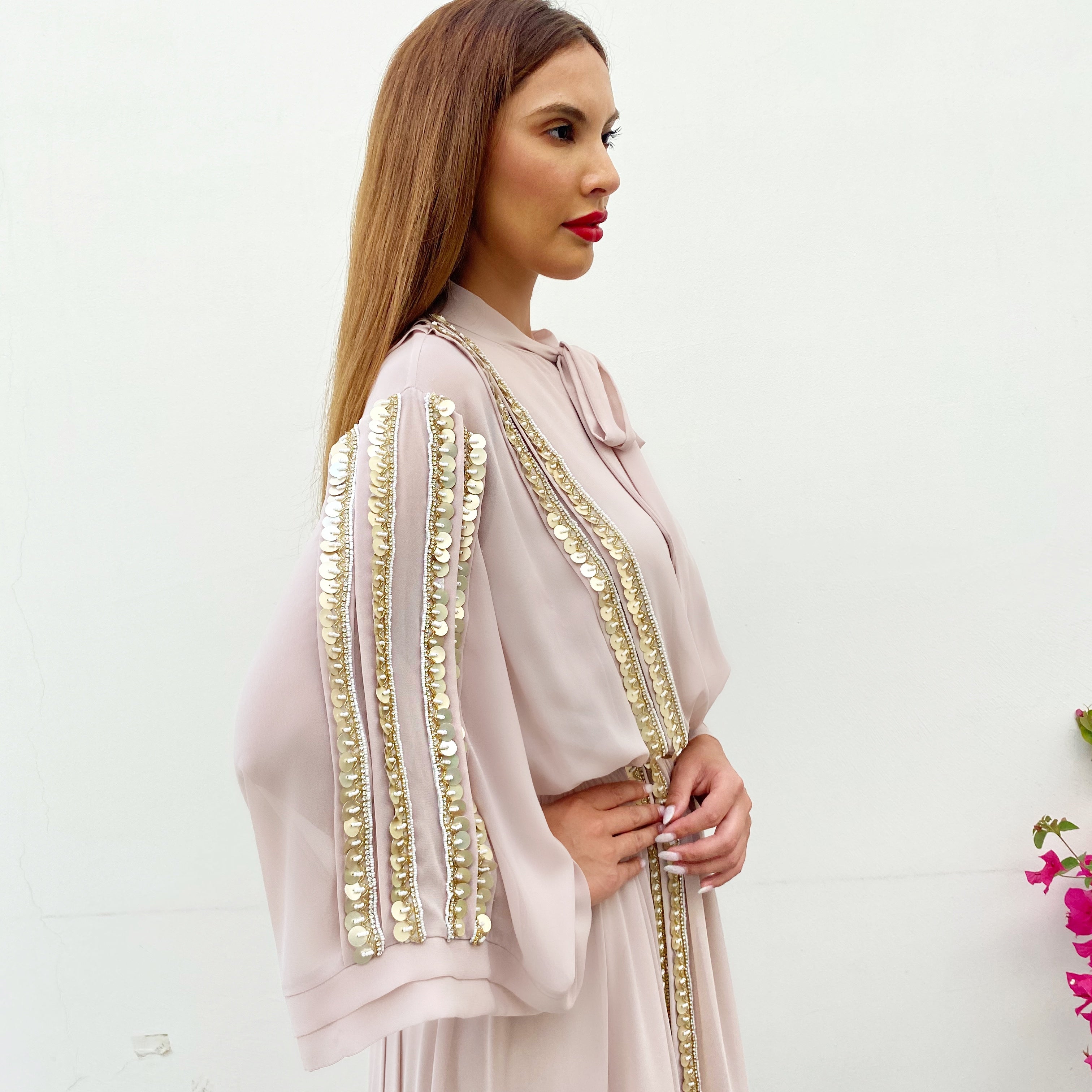 RAM21 LEILA GEORGETTE KAFTAN DRESS