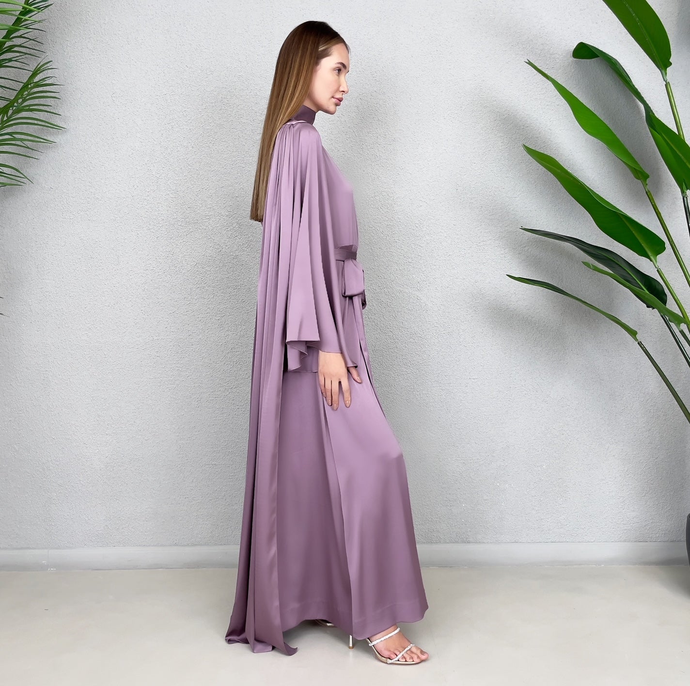 RAM23 TALA SATIN CAPE JUMPSUIT