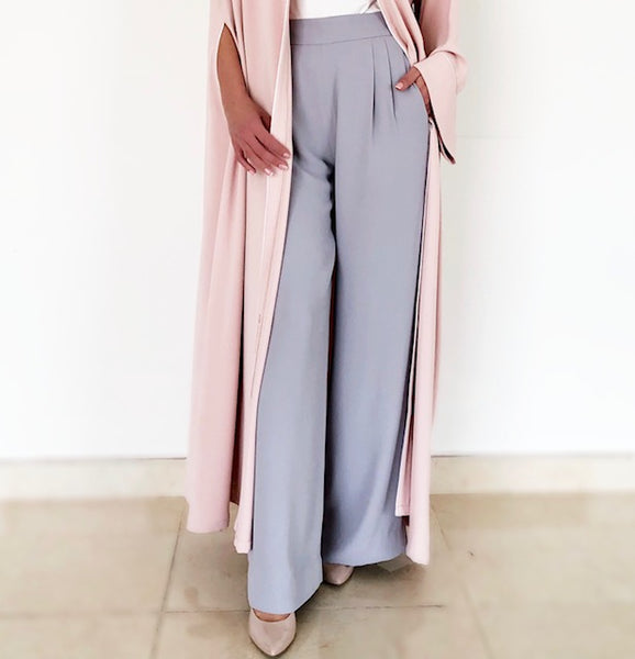 AW18 ELEGANT  WIDE LEG  CREPE TROUSERS