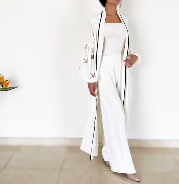 AW18 OFF WHITE 8 BIRDS ABAYA