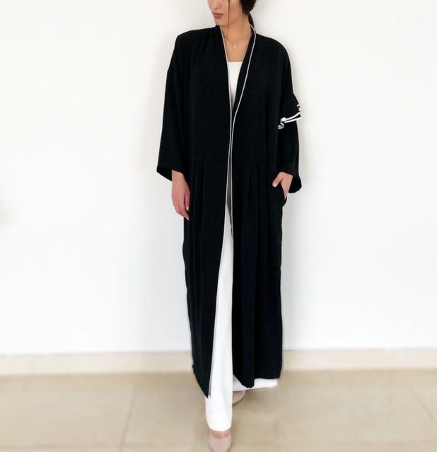 AW18 BLACK WITH RUFFLES On One Sleeve