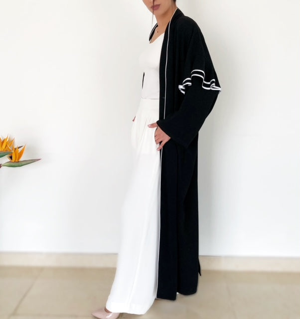 AW18 BLACK WITH RUFFLES On One Sleeve