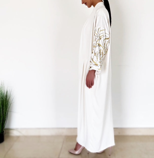 AW18 STUNNING OFF-WHITE "LEAVES OF GOLD" ABAYA
