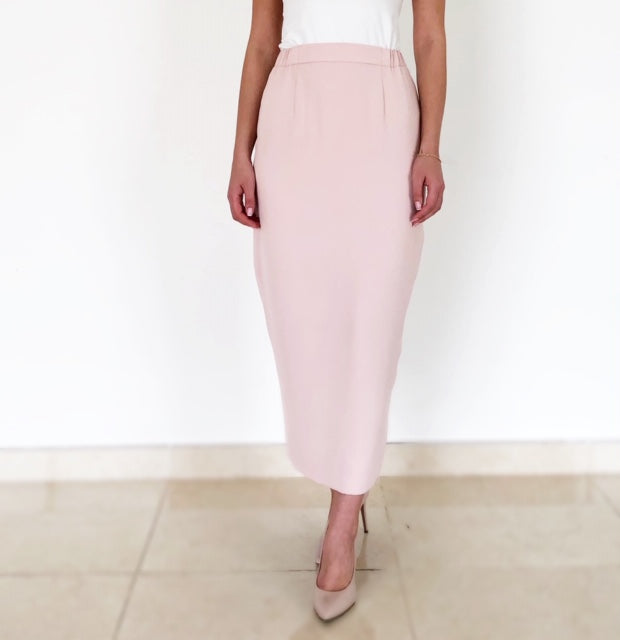 AW18 BLUSH VERSATILE LONG PENCIL SKIRT