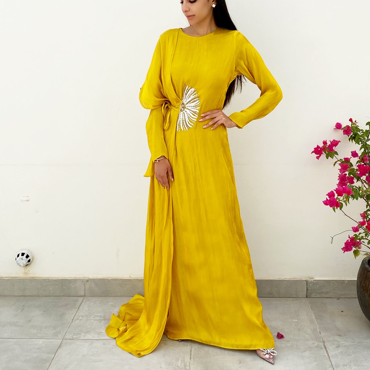 RAM21 SUNFLOWER  DRAPE KAFTAN