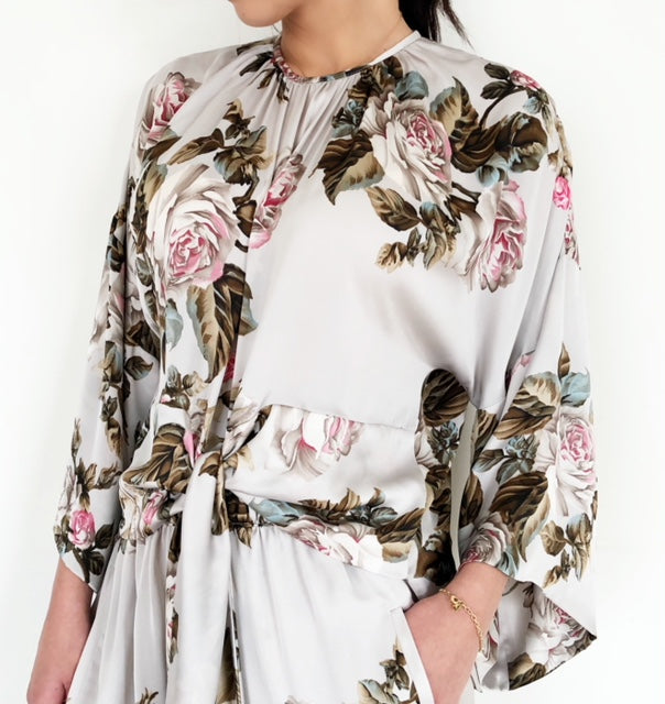 AW18 ROSES SILK KNOT BLOUSE