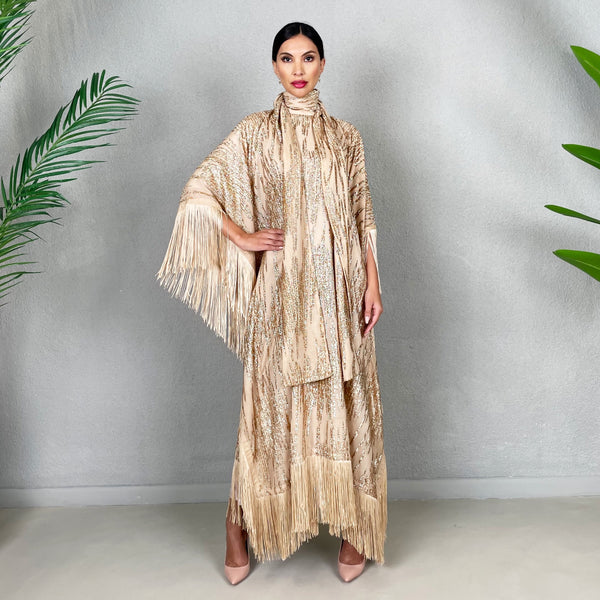 RAM22 ALAIA BISCUIT CHIFFON KAFTAN