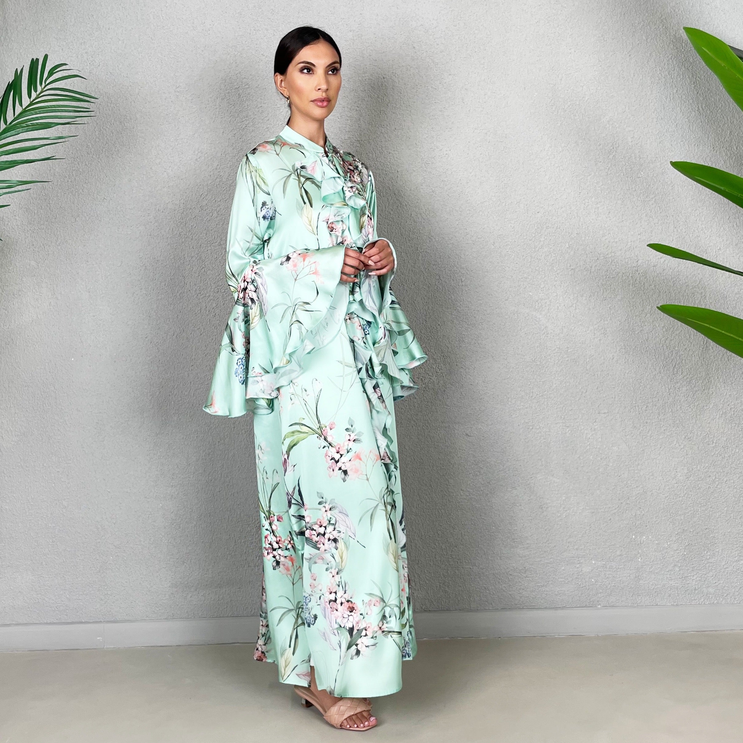 SAKURA AMAL PRINTED SHIRT DRESS