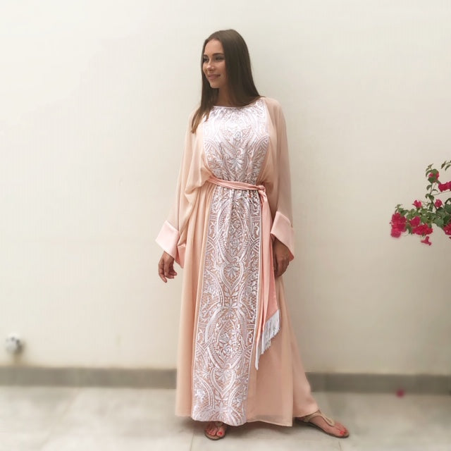 RAM19 BLUSH ALIYA KAFTAN DRESS