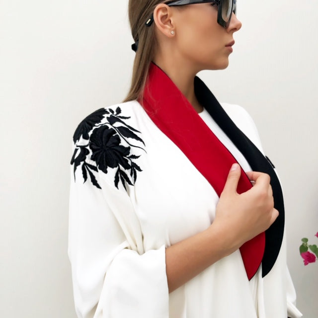 RAM19 ELIZA MONOCHROME ROBE ABAYA