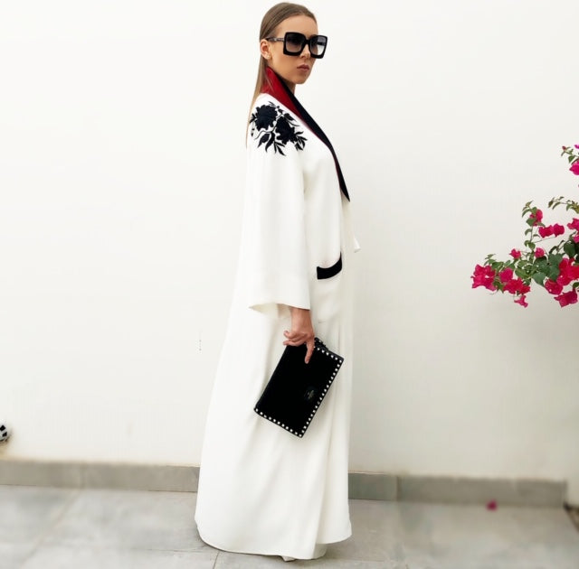 RAM19 ELIZA MONOCHROME ROBE ABAYA