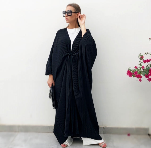 RAM19 PLEATED ROBE WITH BELT