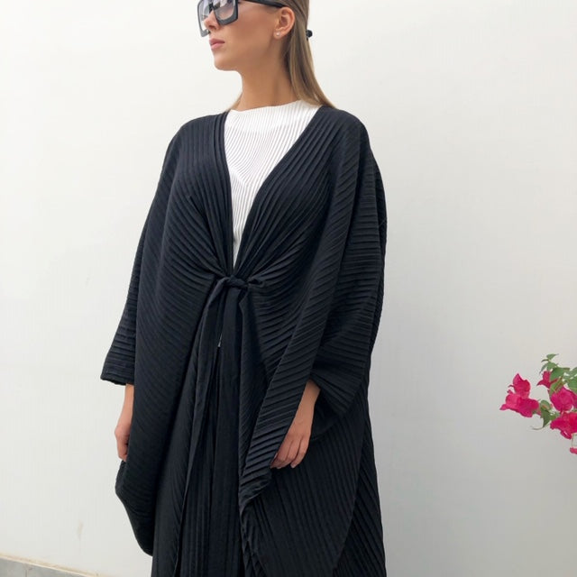 RAM19 PLEATED ROBE WITH BELT