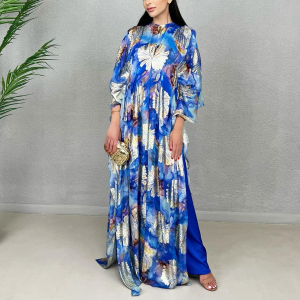 SS22 ROYAL LAMÉ CHIFFON KAFTAN