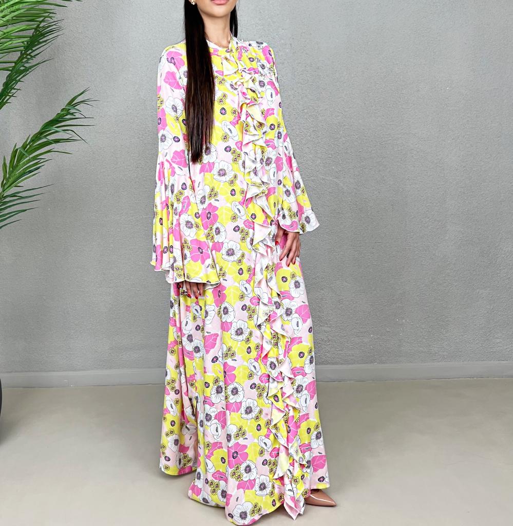 SS22 FLORAL PRINT AMAL SUMMER SHIRT DRESS