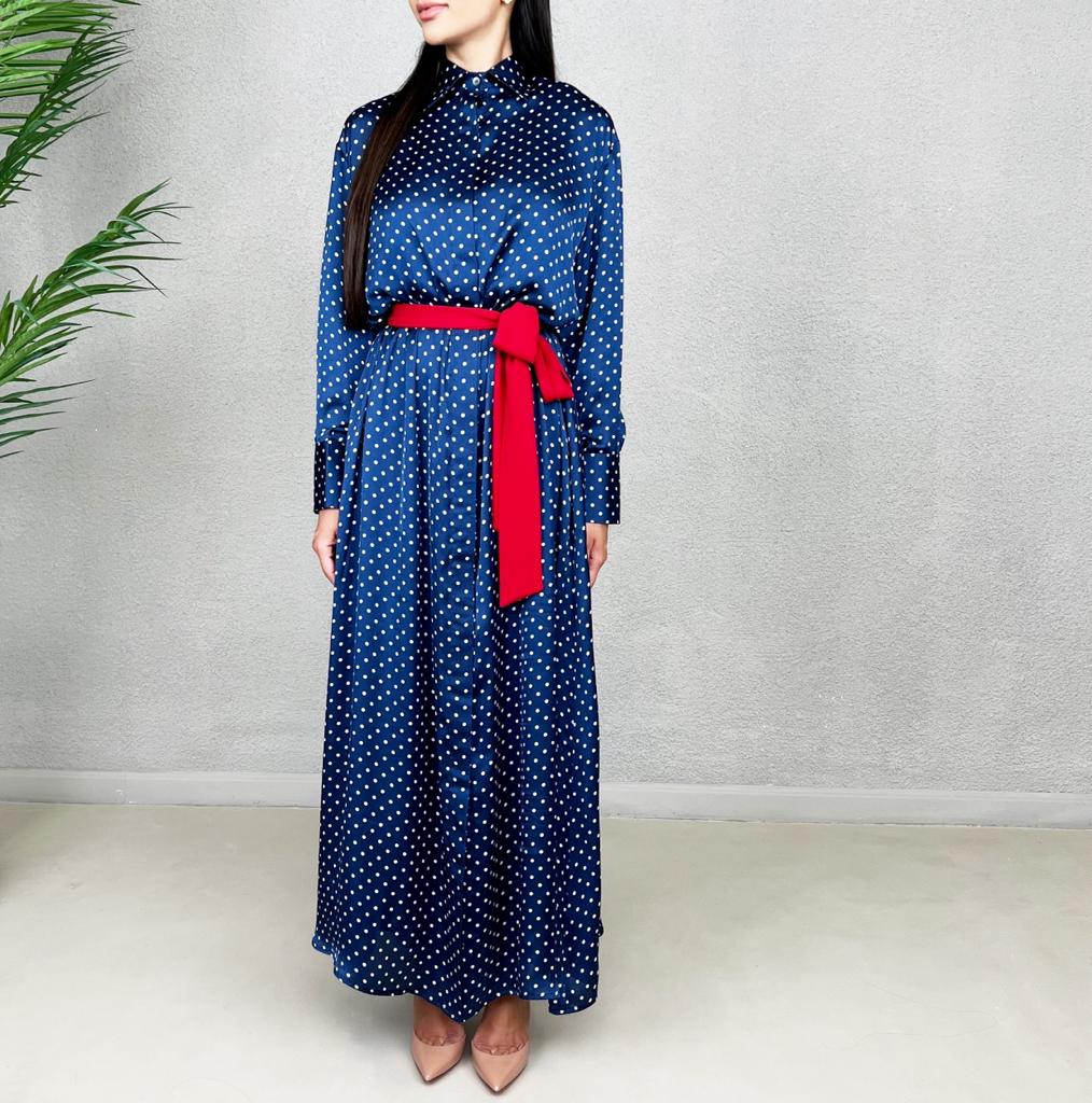 SS22 POLKA DOTS SHIRT DRESS